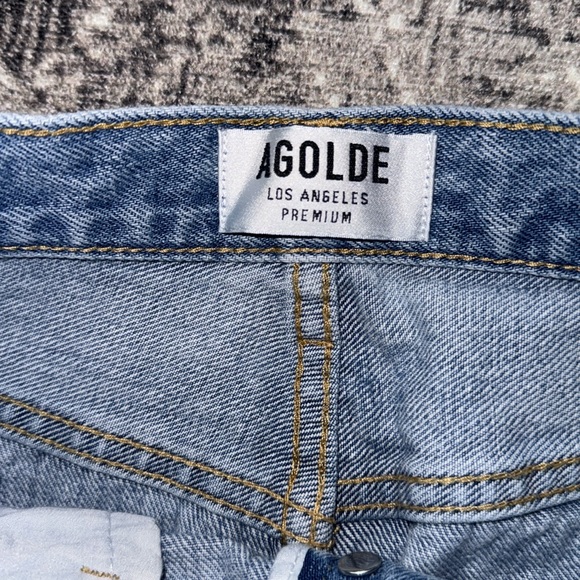 Women’s size 26 Agolde mid wash ankle crop jeans with distressed hem - Picture 6 of 8